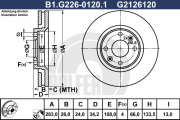 B1.G226-0120.1 Brzdový kotouč GALFER