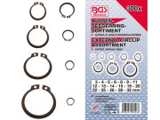 108046 Pojistné vnější kroužky (seger) 3 ÷ 32 mm BGS108046 300 dílů v PVC kazetě BGS