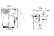 836 M2 Mech pneumatického prużenia CONTITECH AIR SPRING