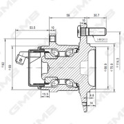 GH35210A Náboj kolesa GMB