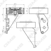 GTC0950 Obehová/vodiaca kladka ozubeného remeňa GMB