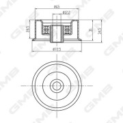 GTC1290 Obehová/vodiaca kladka ozubeného remeňa GMB