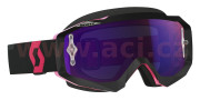 246430-5403281 brýle HUSTLE MX, SCOTT (černá/fluo růžová, fialové chrom plexi s čepy pro slídy) 246430-5403281 SCOTT