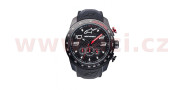 M000-122 hodinky TECH CHRONO PVD, ALPINESTARS (černá/červená, pryžový pásek) M000-122 ALPINESTARS