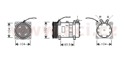 9900K045 kompresor klimatizace univerzální SANDEN SD7H15 - 8018 řemenice 132 mm A2 12V vertikální o-kroužek 9900K045 ACI