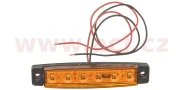 9907086 poziční světlo 9,5*2[cm] oranžové 12/24V (6 LED diod) s 30 cm kabelem TRUCK L-P 9907086 ACI