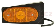 9907136 boční poziční světlo oválné oranžové LED s držákem 12/24V TRUCK L=P 9907136 ACI