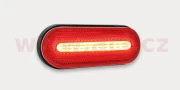 9908113 poziční světlo LED oválné červené (126x51 mm) s odrazkou, s držákem v zadní části 9908113 ACI