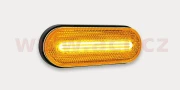 9908115 poziční světlo LED oválné oranžové (126x51 mm) s odrazkou, s držákem v zadní části 9908115 ACI