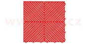 99940401 plastová dlaždice žebrovaná 40x40x1,8 cm PVC (červená) 99940401 ACI