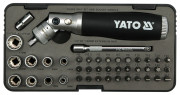 YT-2806 Šroubovák ráčnový kloubový s příslušenstvím 42 ks box YT-2806 YATO