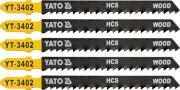 YT-3402 List pilový do přímočaré pily 100 mm na dřevo TPI8 5 ks YT-3402 YATO