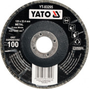 YT-83292 Kotouč lamelový korundový 125 x 22,2 mm vypouklý brusný P40 YT-83292 YATO