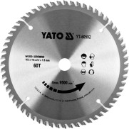 YT-60592 Kotouč na dřevo TCT 165 x 16 mm 60z (pro YT-82810) YT-60592 YATO